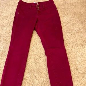 Maroon Jeans